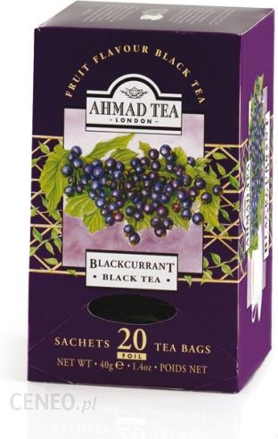 Ahmad Tea London Black Currant – Czarna Porzeczka 20 torebek (w kopertach aluminiowych)