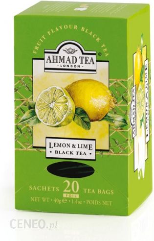 Ahmad Tea London Lemon&Lime – Cytryna i Limonka 20 torebek (w kopertach aluminiowych)