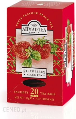 Ahmad Tea London Strawberry Tea Truskawka 20 torebek (w kopertach aluminiowych)