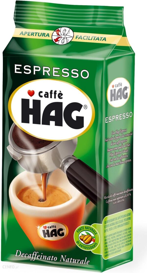 Bezkofeinowa Odmładzająca Kawa Hag Espresso 250g