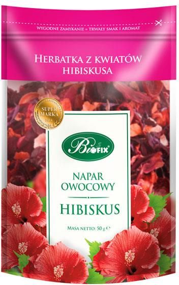BiFIX Hibiskus napar owocowy herbatka z kwiatów hibiskusa 50g