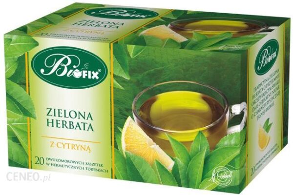 Bifix Zielona z cytryną Herbata ekspresowa 40 g (20 torebek)