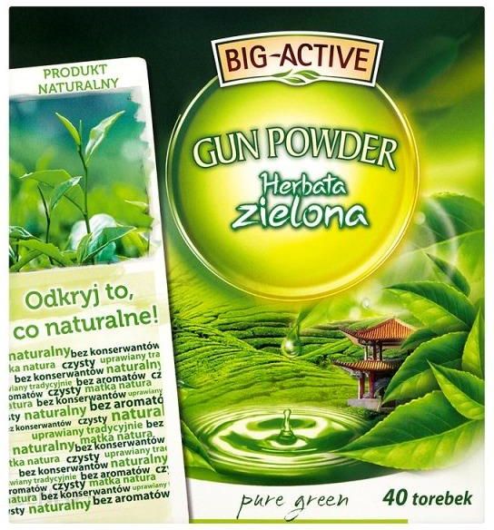 Big Active Herbata Zielona Gun Powder Liście 40Tb