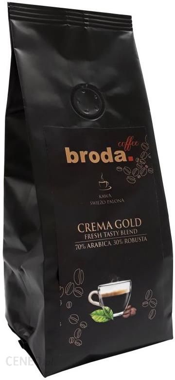 Broda Coffee Świeżo Palona Fresh Crema Gold Tasty Blend Czarna 1Kg