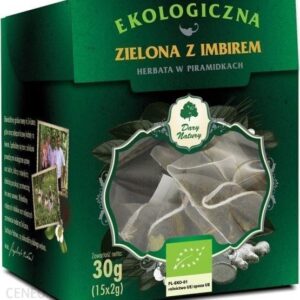 Dary Natury Herbata Zielona Z Imbirem W Piramidkach Eko X15 Sasz