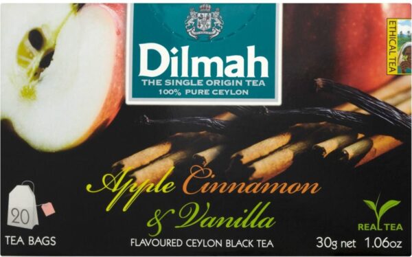 Dilmah czarna herbata aromat jabłka i cynamonu z wanilia 20x1.5g