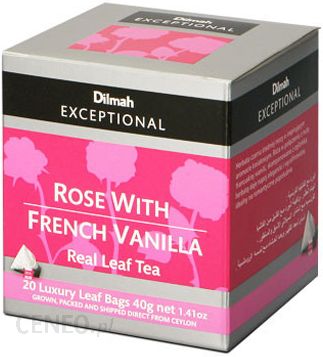 Dilmah czarna herbata aromat róży i wanilii exceptional 20x2g