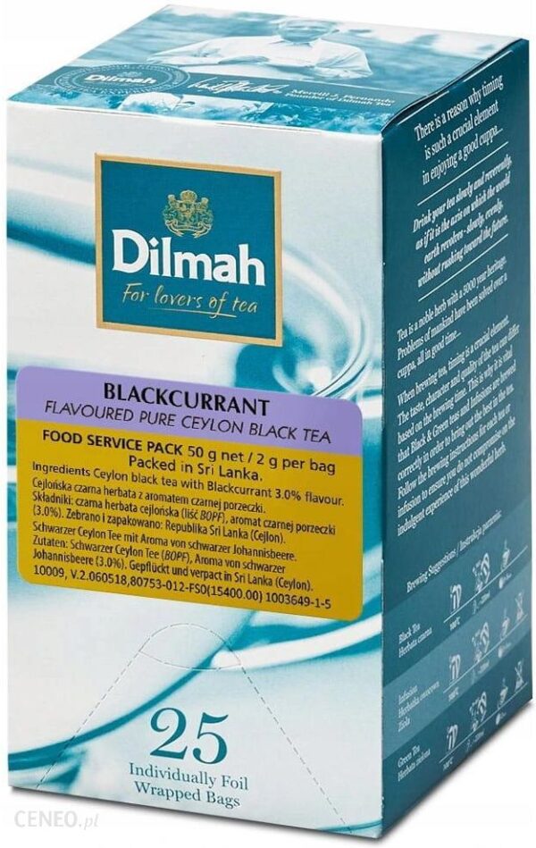 Dilmah Czarna porzeczka - koperty 25x2g
