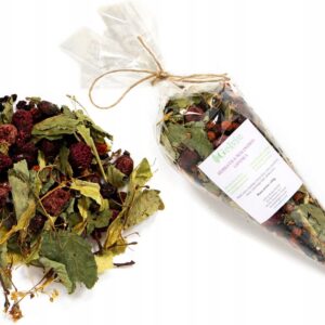 Gelviu Herbata owocowa malinowo lipowa w dużym rożku 100g