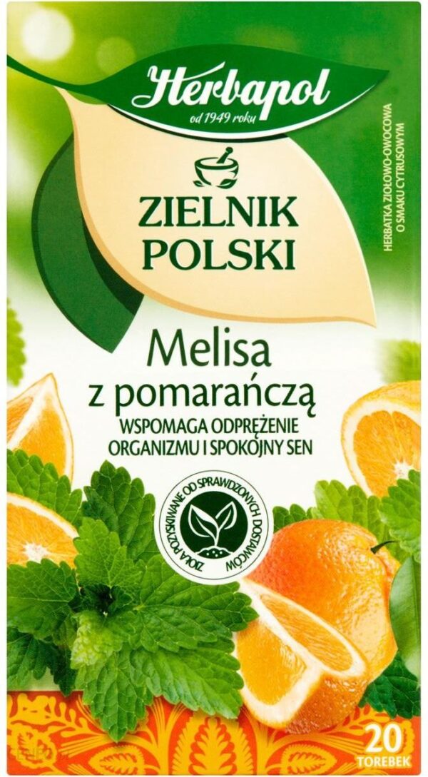HERBAPOL zielnik Polski Owoce i zioła Melisa z Pomarańczą 20 torebek