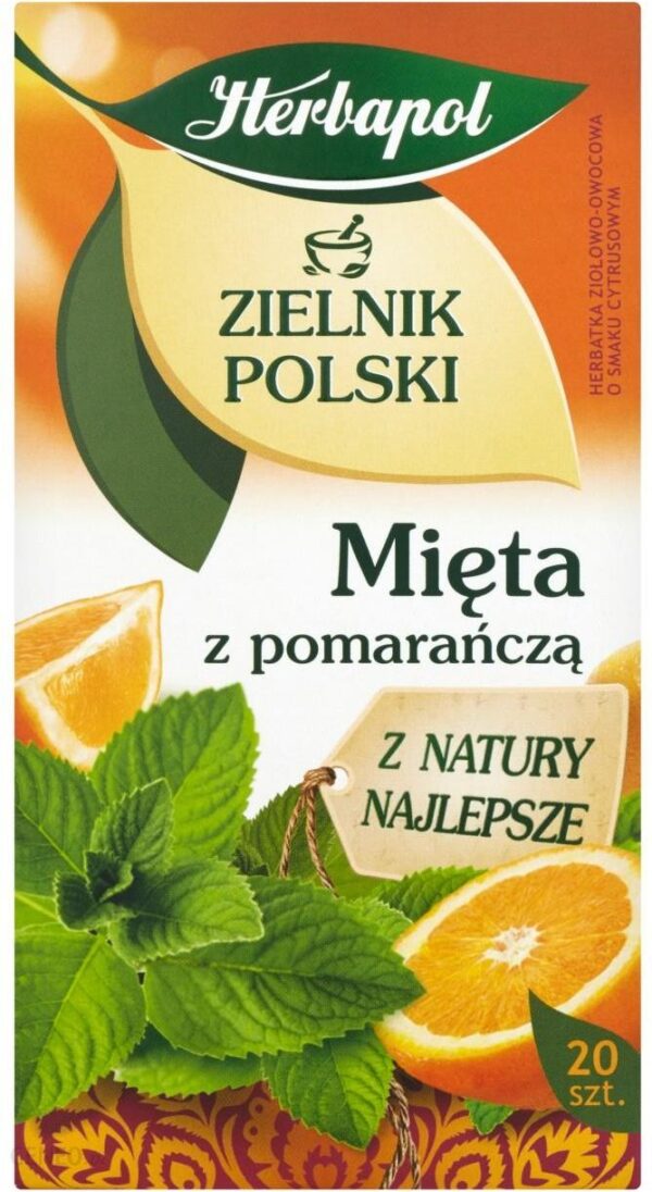 HERBAPOL Zielnik Polski Owoce i zioła Mięta z Pomarańczą 20 torebek
