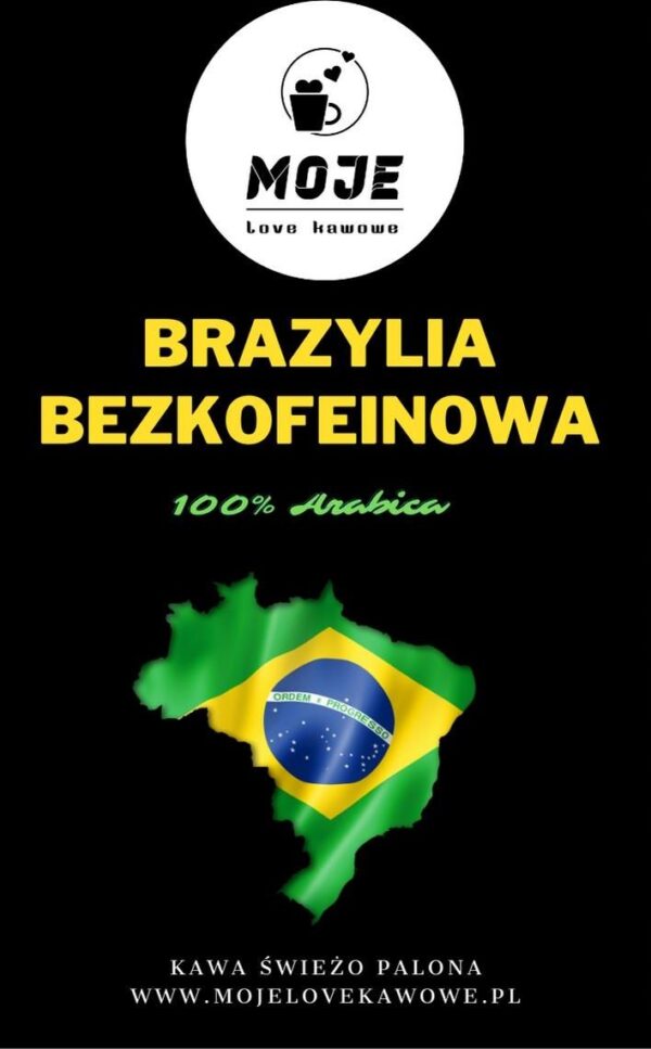 Kawa Brazylia Bezkofeinowa 1000g Ziarnista