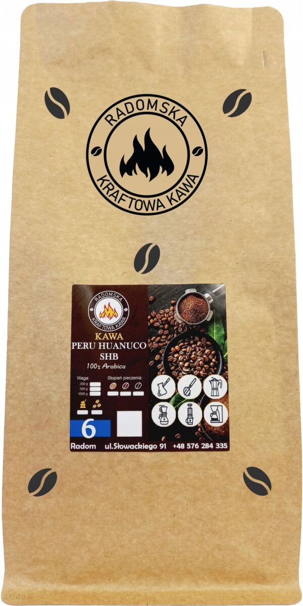 Kawa Peru Huanuco 1000g Świeżo Palona 100% Arabica