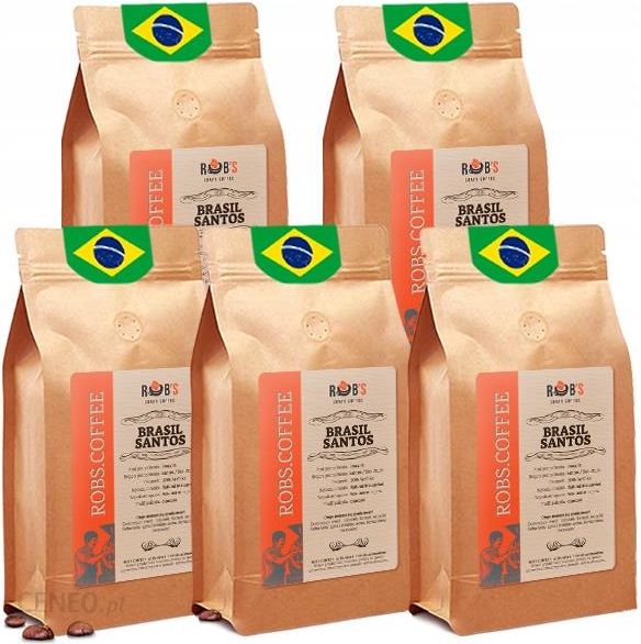 Kawa Świeżo Palona Zestaw 5x1kg Brasil Santos