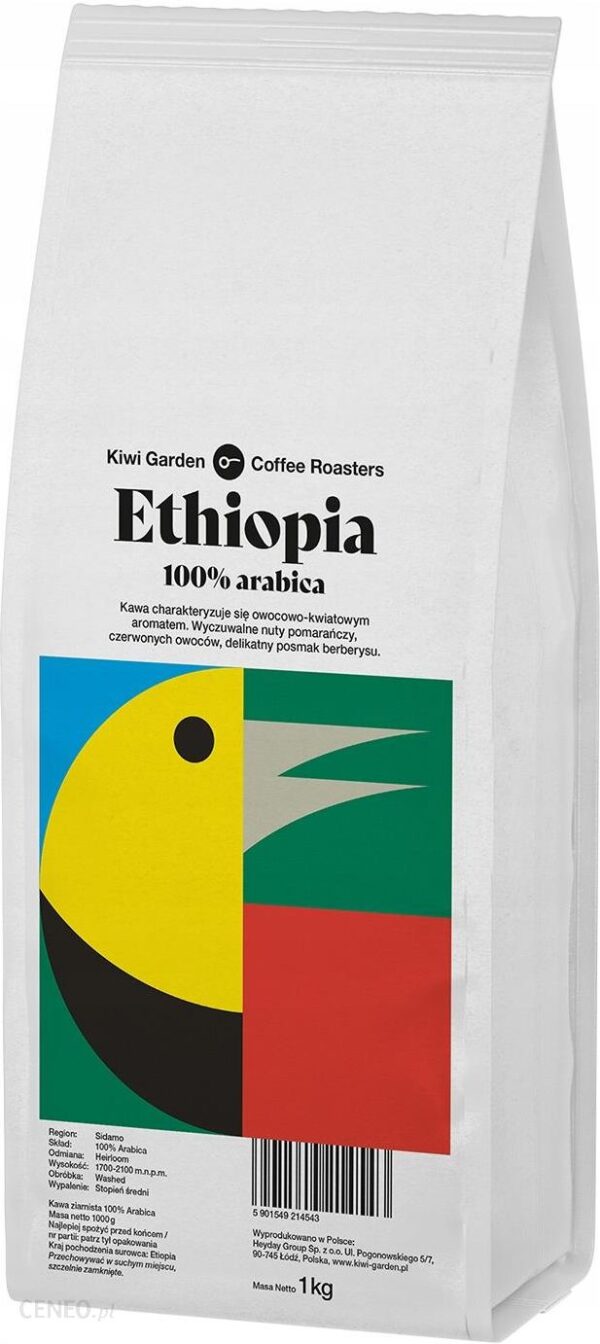 Kawa Ziarnista Etiopia Świeżo Palona 100% Arabika