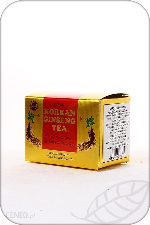 Korea Ginseng Korean Ginseng Tea Herbatka Z Żeń-szenia Koreańskiego Instant 10 Szt.