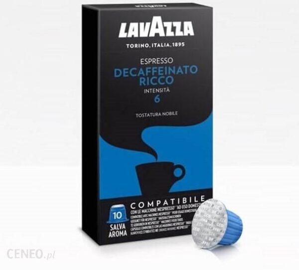 Lavazza Decaricco Kawa Bezkofeinowa 10 Kapsułek Do Nespresso