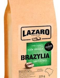 Lazaro Coffe Lazaro 225G Brazylia Santos Kawa Ziarnista 100% Arabica Wypalana Metodą Tradycyjną