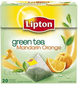 Lipton Green Tea Mandarynka Pomarańcza 20g