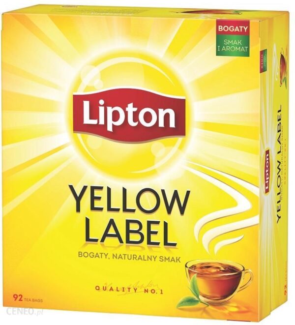 Lipton Yellow Label Herbata Czarna 184G 92 Torebki