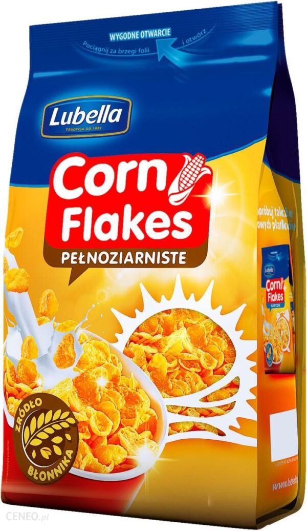 Lubella Corn Flakes Płatki Pełnoziarniste 500g