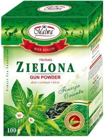 Malwa Gunpowder Herbata Zielona Liściasta 100G