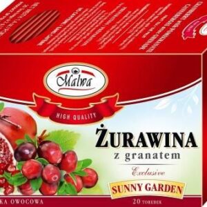Malwa Sunny Garden Żurawina Z Granatem Exclusive Herbatka Owocowo Ziołowa 40G 20 Torebek