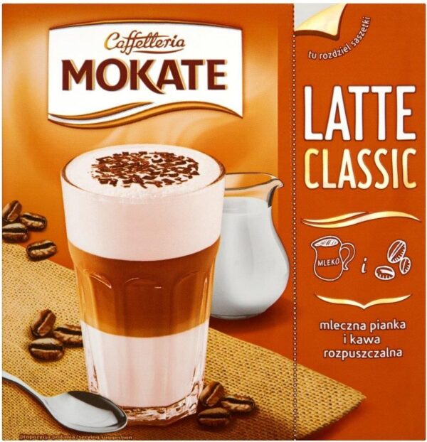 MOKATE Lattte Classic Moje inspiracje kawa rozpuszczalna z mleczną pianką 22G