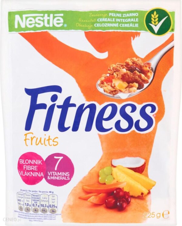 Nestle Fitness z Owocami Płatki śniadaniowe 225 g