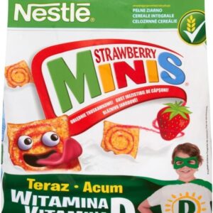 NESTLE - Strawberry Minis Płatki śniadaniowe 500g