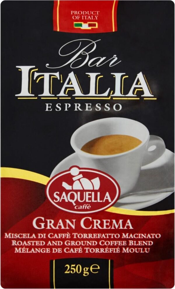 SAQUELLA Bar Italia Espresso Gran Crema mielona 250g