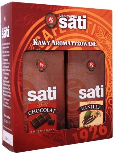 Sati Cafe duopak czekoladowa waniliowa kawa mielona 250g