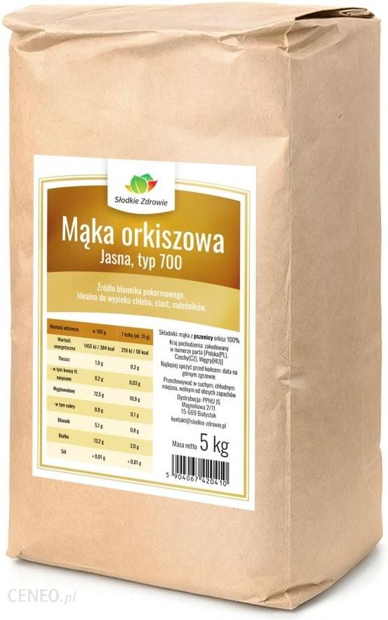 Słodkie Zdrowie Mąka Orkiszowa Typ 700 5kg