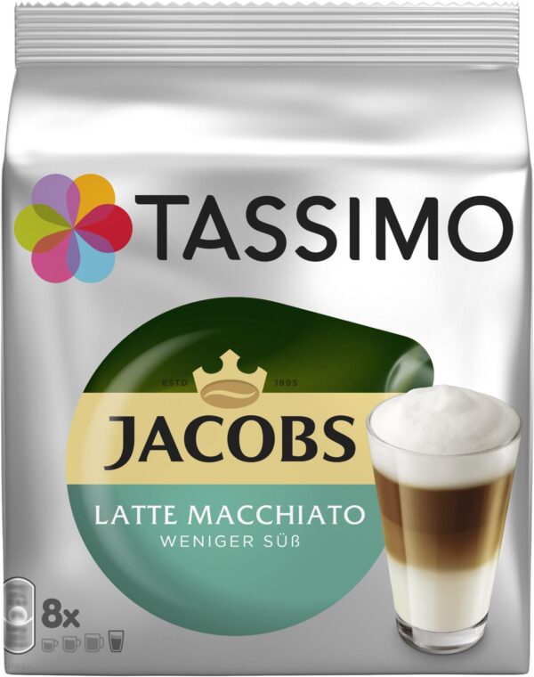 Tassimo Jacobs Latte Macchiato Less Sweet 236g 8 Kapsułek