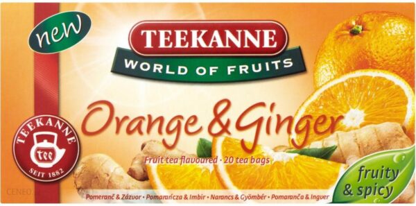 Teekanne World of Fruits Orange and Ginger Mieszanka herbatek owocowych 45 g (20 torebek)