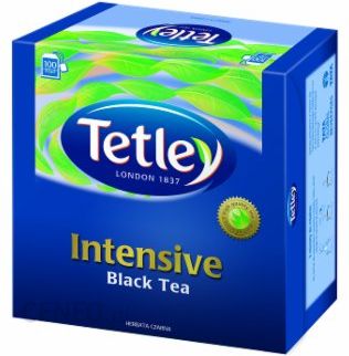 Tetley Herbata Intensive Black 100 Torebek