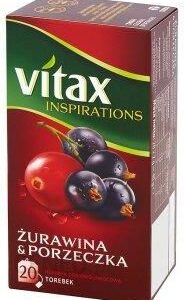 Vitax Inspirations Żurawina and Porzeczka Herbata ziołowo-owocowa 40 g ( 20 torebek)